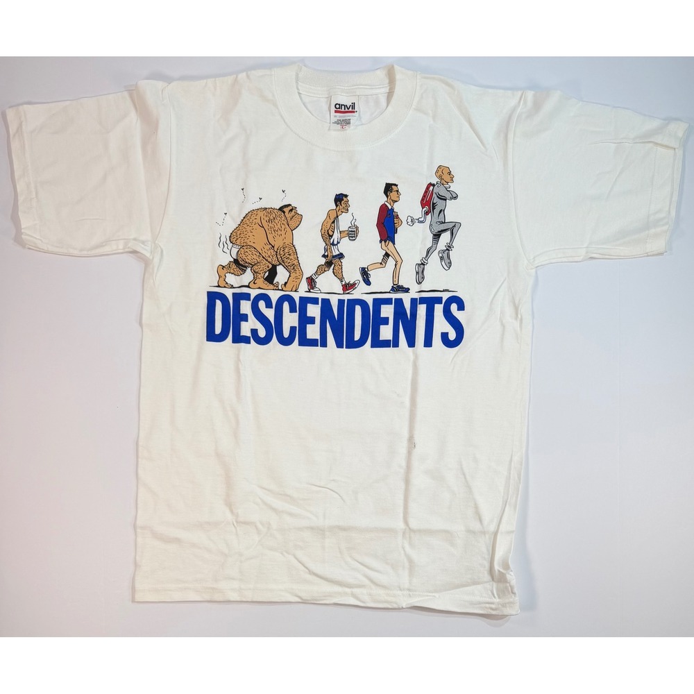 Vintage Descendents Band T-Shirt White Anvil Youth L Evolution Punk Rock Tee
